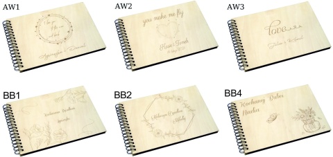 Album drewniany 64 wzorów grawer,22x30cm poziom