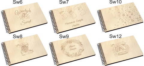 Album drewniany 64 wzorów grawer,22x30cm poziom